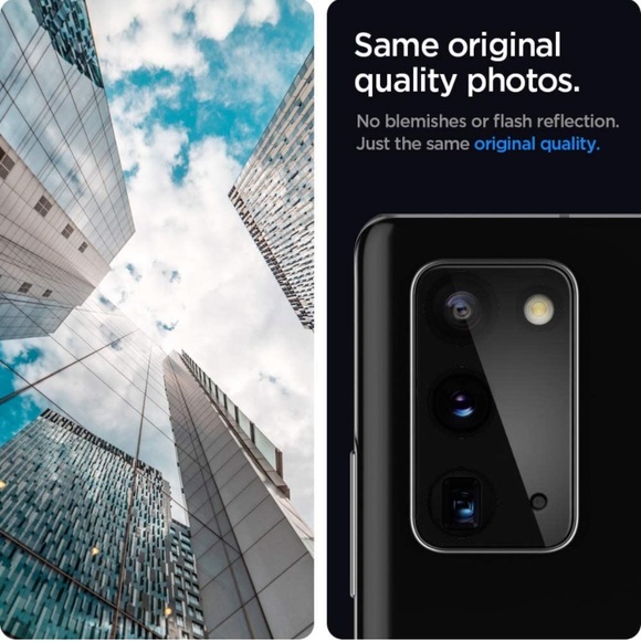 Spigen Camera lens Screen Protector 
Glass designed for Galaxy Note 20 [2 Pack] - Picture 3 of 6